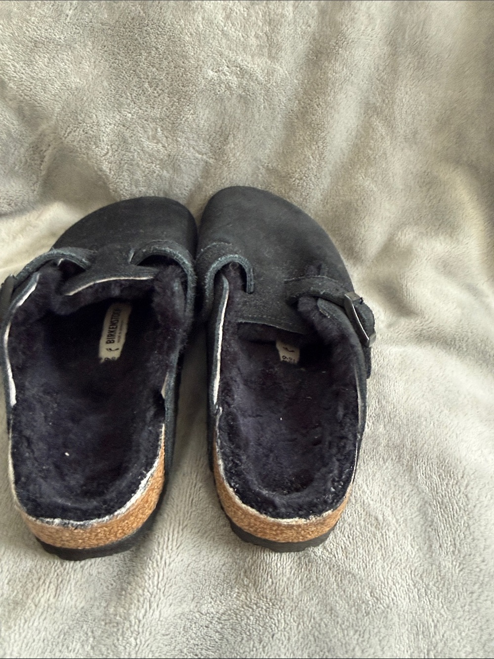 Birkenstock cozy Black Suede Clog - Picture 4 of 6
